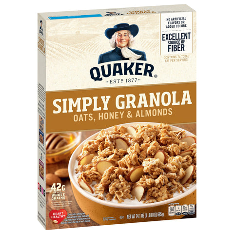 Quaker Honey & Almonds Granola Cereal 24.1 OZ