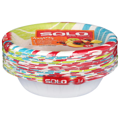 Solo Any Day 12 Oz Paper Bowls 34 ea - 12 Pack