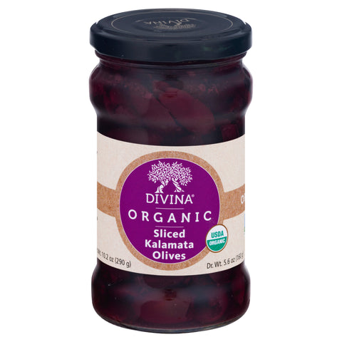 Divina Organic Sliced Kalamata Olives - 10.2 OZ 6 Pack