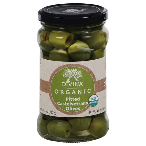 Divina Organic Pitted Castelvetrano Olives - 10.6 OZ 6 Pack