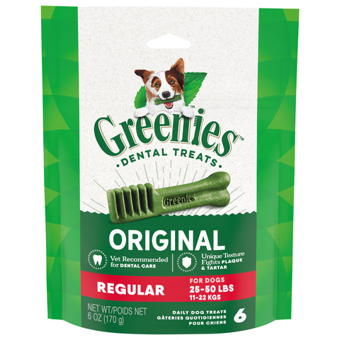 Greenies Original Regular Dental Treats 6 OZ