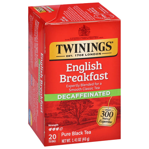Twinings Decaffeinated English Breakfast Black Tea 20 CT