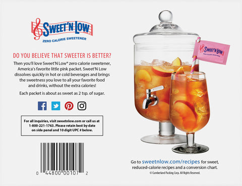 Sweet'n Low Sugar Substitute Packets 8.8 OZ