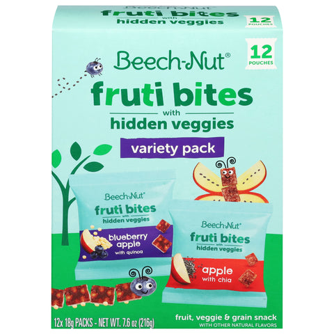 Beech-Nut Fruti Bites Fruit, Veggie & Grain Snack Variety Pack 12