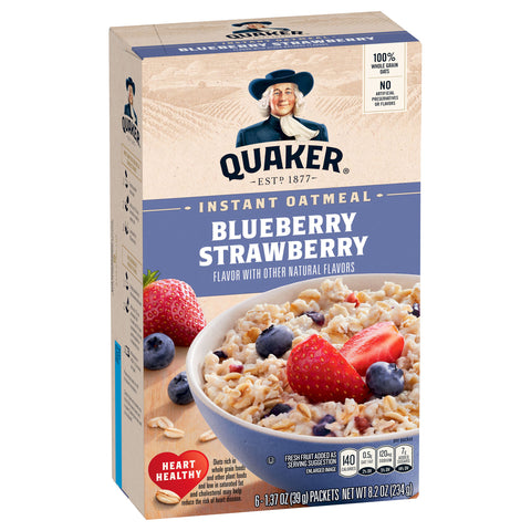 Quaker Instant Oatmeal Blueberry Strawberry 8.2 OZ