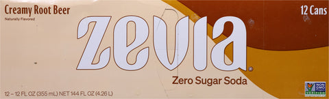 Zevia Soda Creamy Root Beer 144 FZ