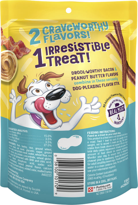 BegginÃ¢â‚¬â„¢ Flavor Stix With Bacon and Peanut Butter Flavor Dog Treats 6 OZ