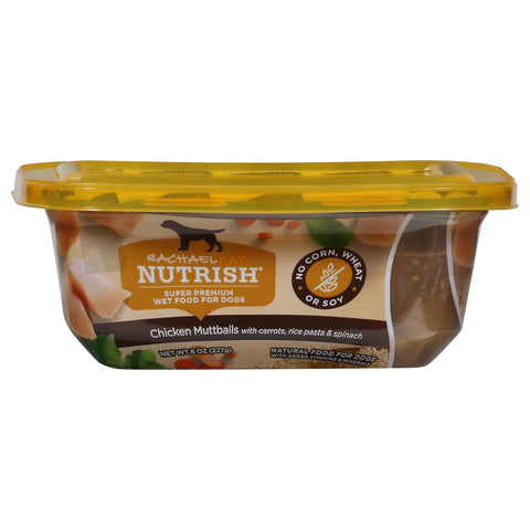 Rachel Ray Dog Food Chicken Muttballs with Carrots, Rice Pasta & Spinach 8 OZ