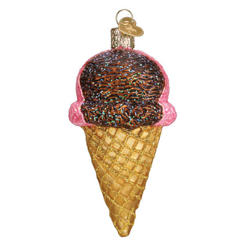 Neapolitan Ice Cream Cone Ornament