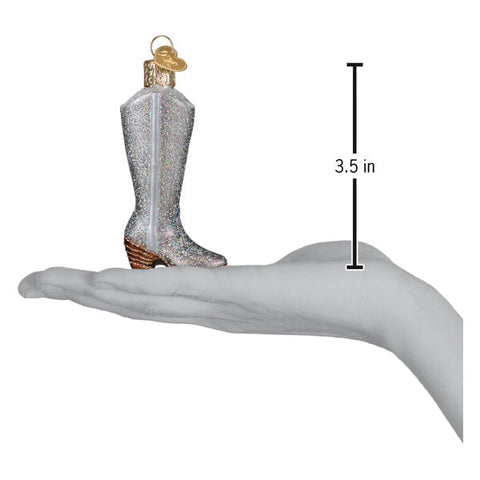 Glittered Boot Ornament
