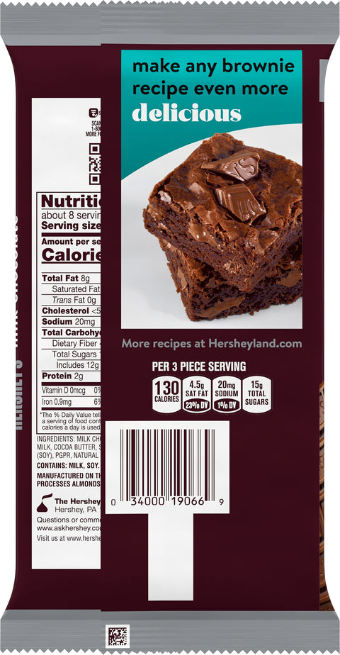 Hershey's Milk Chocolate Bar 7.56 OZ