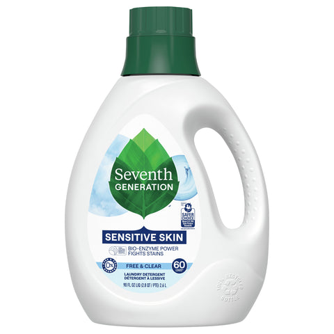 Seventh Generation Liquid Laundry Detergent Free & Clear - 90 FZ 4 Pack