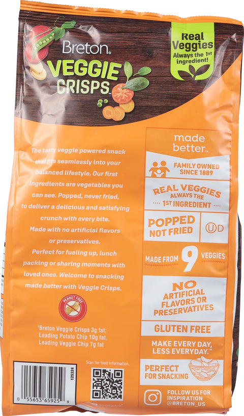 Breton Veggie Spicy Chipotle Cheddar Crisps 6 oz