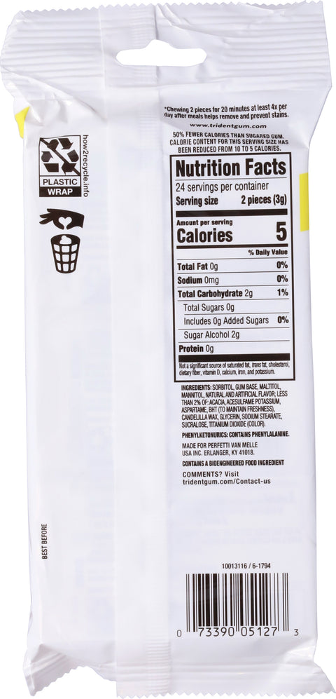 Trident White Sugar Free Peppermint Gum 3