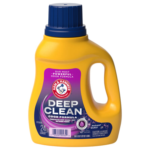 Arm & Hammer Deep Clean Odor Formula, Liquid Laundry Detergent, 36 fl oz, 24 Loads - 36 FZ 8 Pack