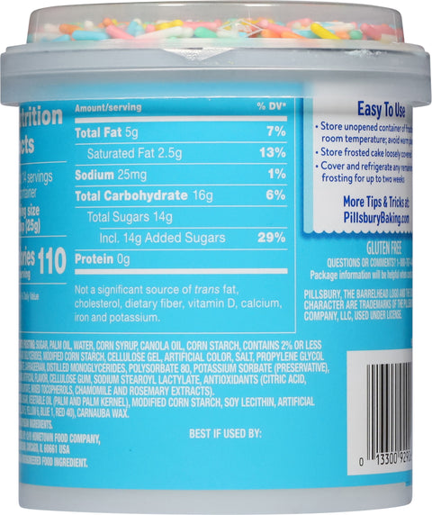 Pillsbury Fluffy Frost Funfetti Vanilla Marshmallow 12 OZ