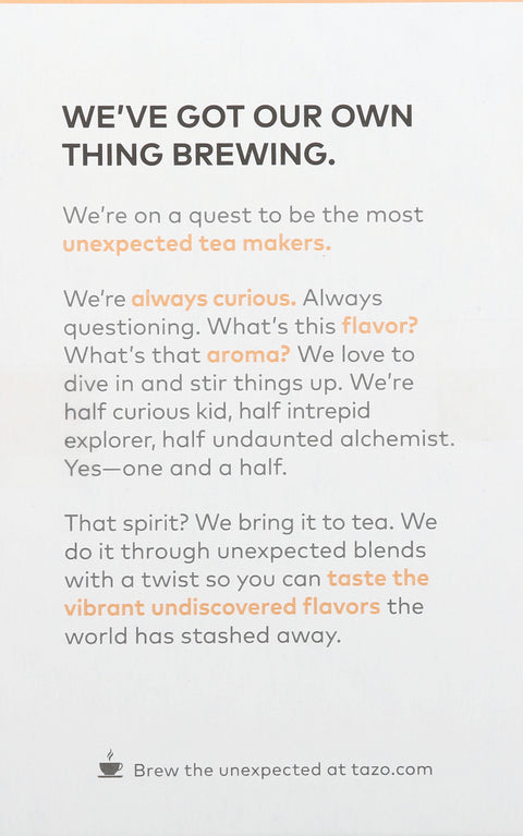 Tazo Herbal Tea Wild Sweet Orange 20 CT