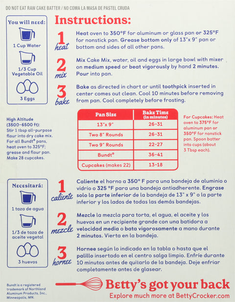 Betty Crocker Super Moist Yellow Cake Mix 13.25 OZ