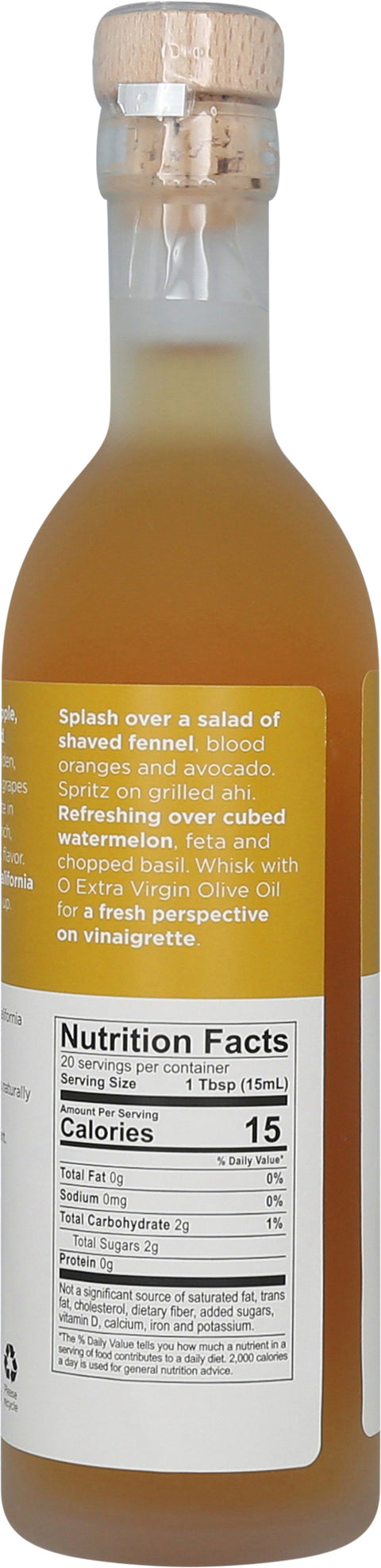 O California White Balsamic Vinegar 10.1 FZ