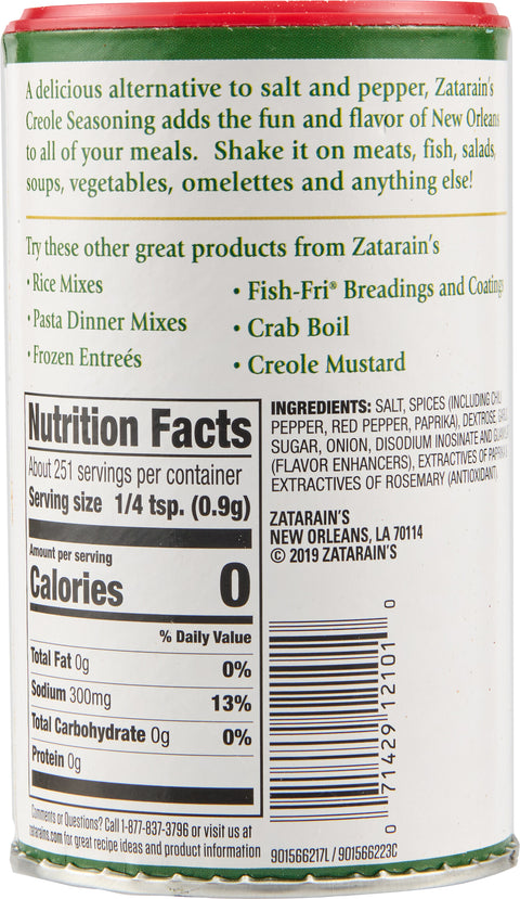 Zatarain's Creole Seasoning 8 OZ