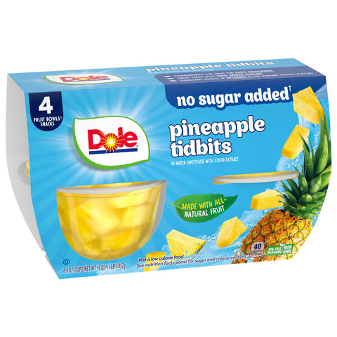 Dole Fruit Cups Pineapple No Sugar Added 16 OZ