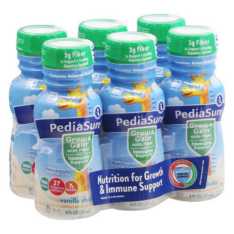 PediaSure Grow & Gain Vanilla Shake 6 48 FZ