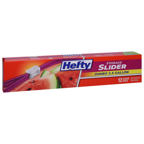 Hefty Slider Food Storage 2.5 Gallon Bag 12 CT