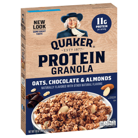 Quaker Chocolate & Almonds Protein Granola 18 OZ