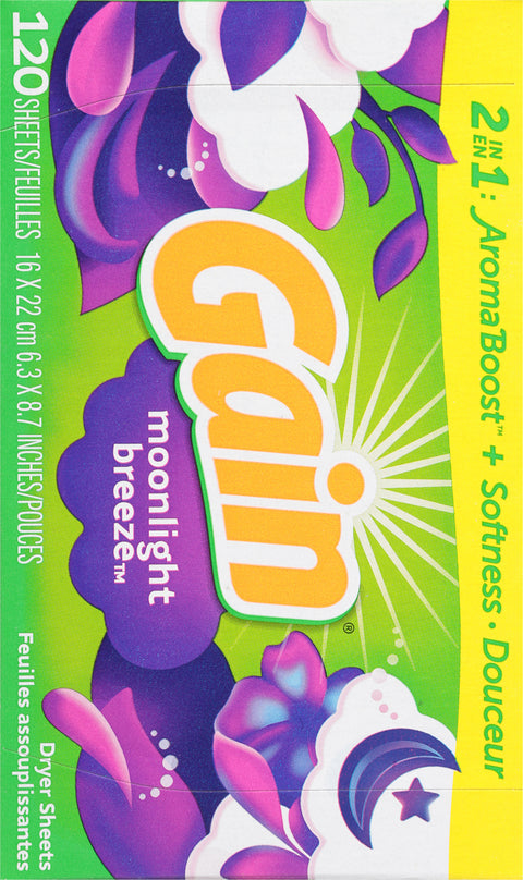 Gain 2 in 1 Moonlight Breeze Dryer Sheets 120 ea