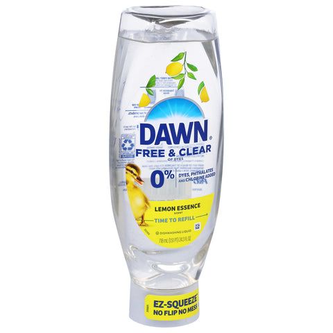 Dawn Free And Clear Lemon Essence Scent Dish Liquid 24.3 FZ