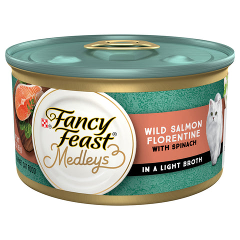 Fancy Feast Medleys Wild Salmon Florentine with Spinach in a Light Broth 3 OZ