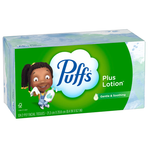 Puffs Facial Tissue Plus Family 124 CT