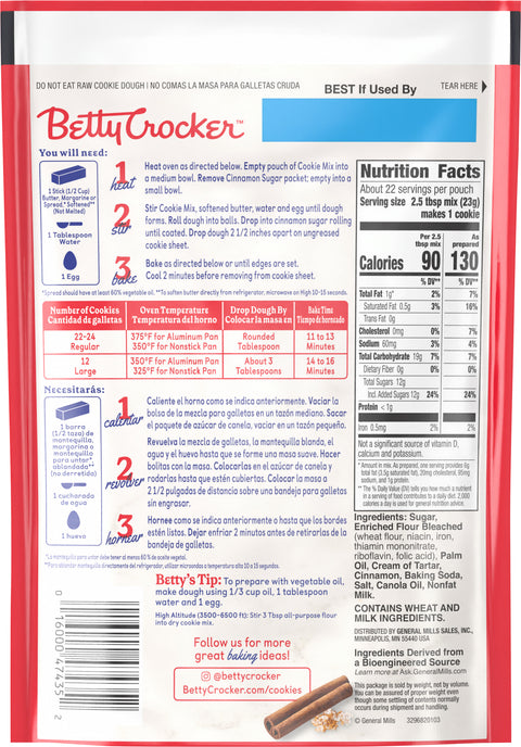 Betty Crocker Snickerdoodle Cookie Mix 17.9 OZ