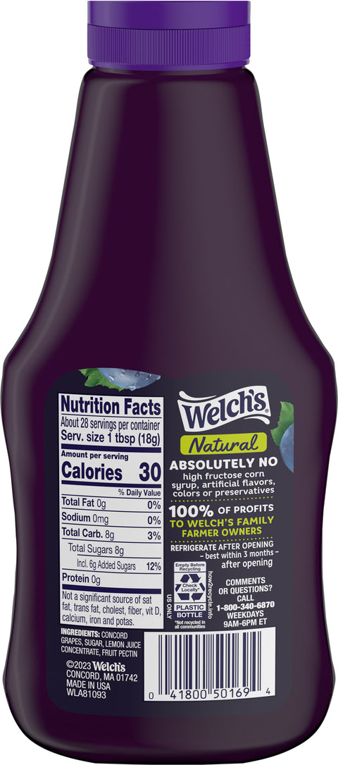 Welch's Natural Grape Squeeze 18 OZ
