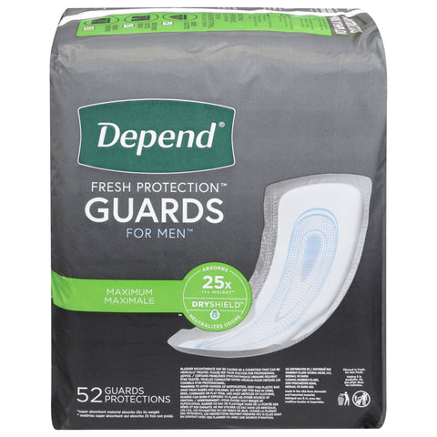Depend Fresh Protection Maximum Guards for Men 52 ea - 52 CT 2 Pack