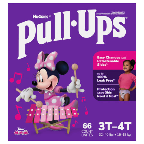 Pull-Ups Girls' Potty Training Pants, 3T-4T (32-40 lbs), 66 Count
