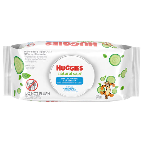 Huggies Natural Care Refreshing Baby Wipes, Scented, 1 Flip-Top Pack (56 Wipes Total) - 56 CT 8 Pack