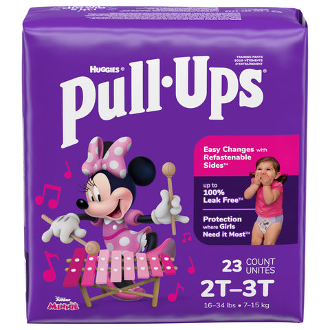 Pull-Ups Girls' Potty Training Pants, 2T-3T (16-34 lbs), 23 Count - 23 CT 4 Pack