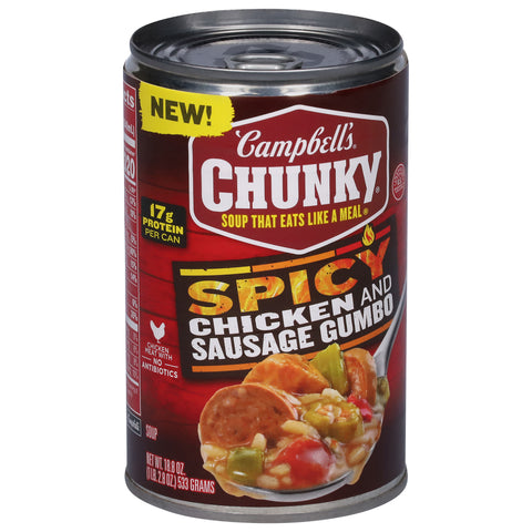 Campbell's Spicy Chicken & Sausage Gumbo Soup 18.8 OZ