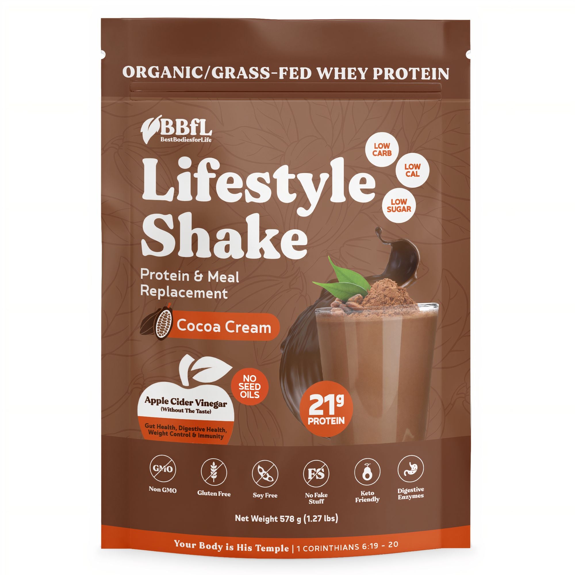 BBfL BBfL Meal Replacement Protein Shakes, (15 Servings, Cocoa Cream ...