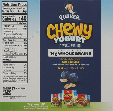 Quaker Blueberry Granola Bars 6.1 OZ