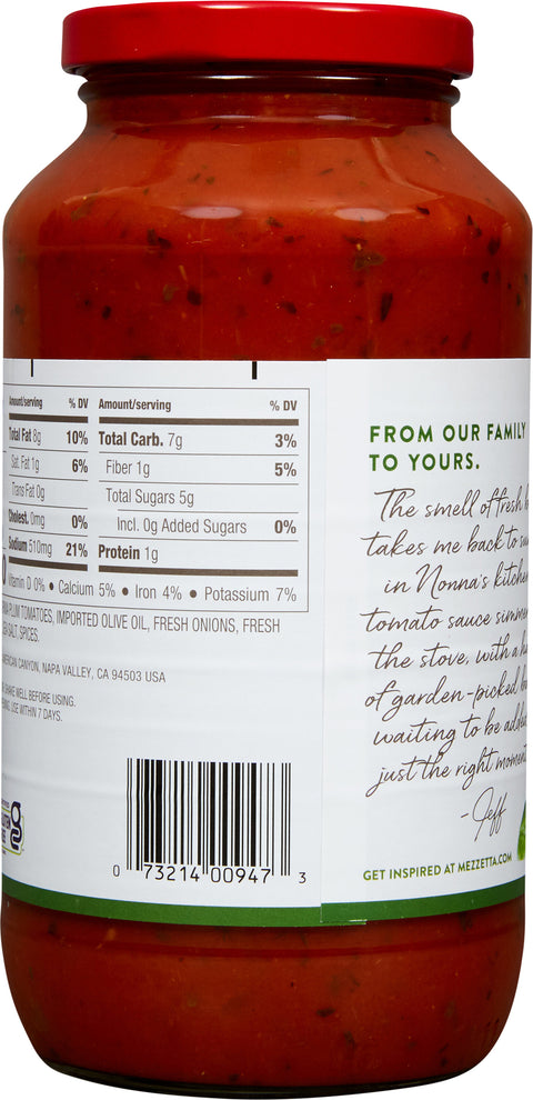 Mezzetta Tomato Basil Sauce 25 OZ