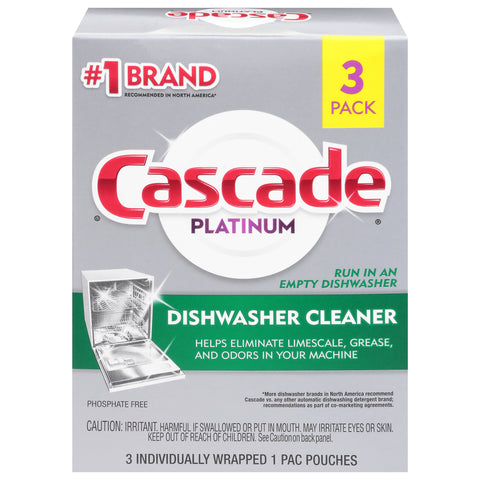 Cascade Platinum Dishwasher Cleaner - 3.0 OZ 16 Pack