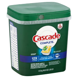 Cascade Complete With Dawn Lemon Scent - 40.9 OZ 2 Pack