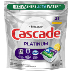 Cascade Platinum Actionpacs Lemon - 11.7 OZ 5 Pack