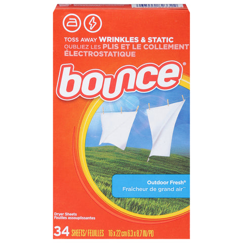 Bounce Outdoor Fresh Dryer Sheets 34 ea - 34 CT 12 Pack