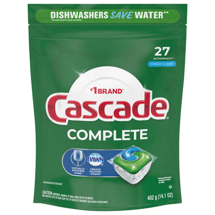 Cascade Complete Actionpacs Fresh - 14.1 OZ 4 Pack