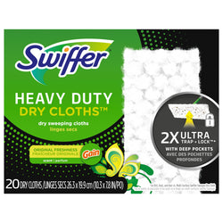 Swiffer Sweeper Heavy Duty Multi-Surface Dry Cloth Refills for Floor Sweeping & Cleaning - 20 CT 4 Pack