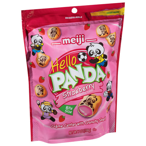 Hello Panda Strawberry Creme Center with Crunchy Shell Bite Size 7 OZ