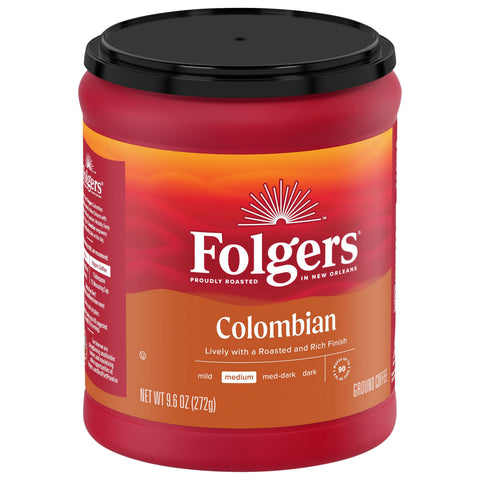 Folgers Colombian Medium Ground Coffee 9.6 OZ
